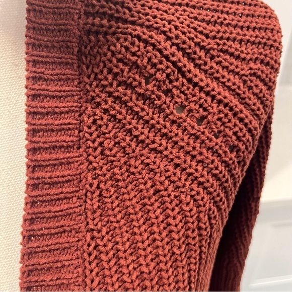 Love + Ellie Burgundy Long Open Cardigan Sweater Small - Picture 4 of 10